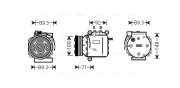 SBK053 Kompresor klimatizácie AVA QUALITY COOLING