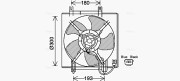 SU7517 Ventilátor chladenia motora AVA QUALITY COOLING