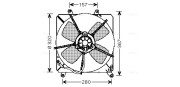 TO7509 Ventilátor chladenia motora AVA QUALITY COOLING