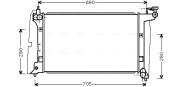 TOA2289 Chladič motora AVA QUALITY COOLING
