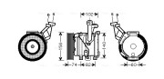 TOK440 Kompresor klimatizácie AVA QUALITY COOLING