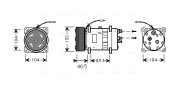 VLAK026 Kompresor klimatizácie AVA QUALITY COOLING