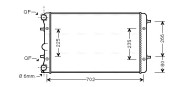 VNA2286 Chladič motora AVA QUALITY COOLING