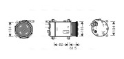 VNK167 Kompresor klimatizácie AVA QUALITY COOLING