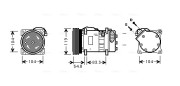VNK281 Kompresor klimatizácie AVA QUALITY COOLING