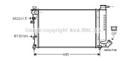 CN2199 Chladič motora AVA QUALITY COOLING