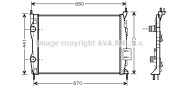 DN2278 Chladič motora AVA QUALITY COOLING