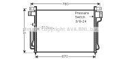 DNA5299 Kondenzátor klimatizácie AVA QUALITY COOLING