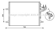 FD5483 Kondenzátor klimatizácie AVA QUALITY COOLING