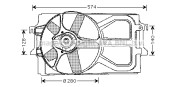 FD7533 Ventilátor chladenia motora AVA QUALITY COOLING