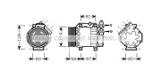 FDK431 Kompresor klimatizácie AVA QUALITY COOLING