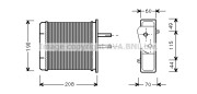 FT6150 Výmenník tepla vnútorného kúrenia AVA QUALITY COOLING