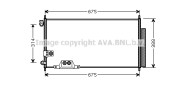 HDA5239 Kondenzátor klimatizácie AVA QUALITY COOLING