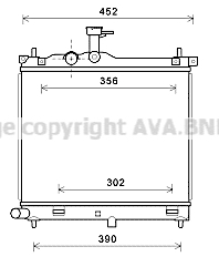 HY2291 Chladič motora AVA QUALITY COOLING