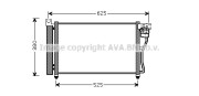 HY5164 Kondenzátor klimatizácie AVA QUALITY COOLING