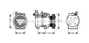 HYK149 Kompresor klimatizácie AVA QUALITY COOLING