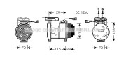 IVK074 Kompresor klimatizácie AVA QUALITY COOLING