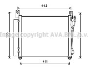 KAA5158 Kondenzátor klimatizácie AVA QUALITY COOLING