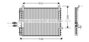 MS5206 Kondenzátor klimatizácie AVA QUALITY COOLING