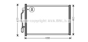 MS5605 Kondenzátor klimatizácie AVA QUALITY COOLING