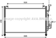 MZ5236 Kondenzátor klimatizácie AVA QUALITY COOLING