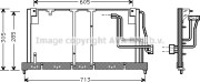 OL5225 Kondenzátor klimatizácie AVA QUALITY COOLING