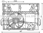 OL7589 Ventilátor chladenia motora AVA QUALITY COOLING