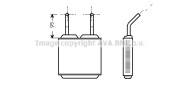 OLA6160 Výmenník tepla vnútorného kúrenia AVA QUALITY COOLING