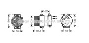 RTK383 Kompresor klimatizácie AVA QUALITY COOLING