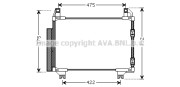 TOA5404 Kondenzátor klimatizácie AVA QUALITY COOLING