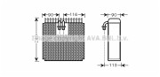 TOV385 Výparník klimatizácie AVA QUALITY COOLING