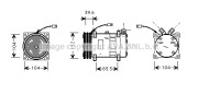 UVAK094 Kompresor klimatizácie AVA QUALITY COOLING