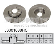 J3301088HC Brzdový kotúč NIPPARTS