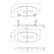 J3604055 Sada brzdových platničiek kotúčovej brzdy NIPPARTS
