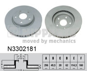 N3302181 Brzdový kotúč NIPPARTS