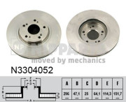 N3304052 Brzdový kotúč NIPPARTS