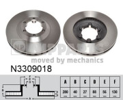 N3309018 Brzdový kotúč NIPPARTS