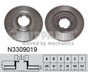 N3309019 Brzdový kotúč NIPPARTS