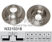 N3310318 Brzdový kotúč NIPPARTS