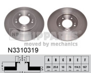 N3310319 Brzdový kotúč NIPPARTS