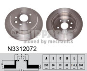 N3312072 Brzdový kotúč NIPPARTS