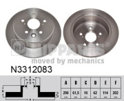 N3312083 Brzdový kotúč NIPPARTS