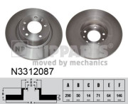 N3312087 Brzdový kotúč NIPPARTS