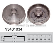 N3401034 Brzdový bubon NIPPARTS