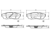 N3612049 Sada brzdových platničiek kotúčovej brzdy NIPPARTS