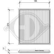DCI0100 Filter vnútorného priestoru DIEDERICHS Climate DIEDERICHS