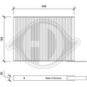 DCI0182 Filter vnútorného priestoru DIEDERICHS Climate DIEDERICHS