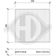 DCI1248 Filter vnútorného priestoru DIEDERICHS Climate DIEDERICHS