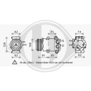 DCK1287 Kompresor klimatizácie DIEDERICHS Climate DIEDERICHS