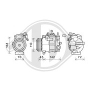 DCK1698 Kompresor klimatizácie DIEDERICHS Climate DIEDERICHS